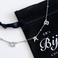 Bold charm initial necklace