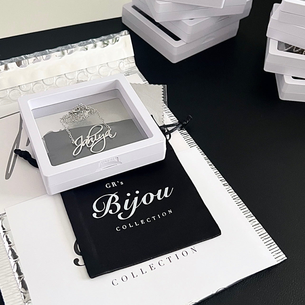 Fancy Script Necklace