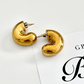 Chunky half stud earring
