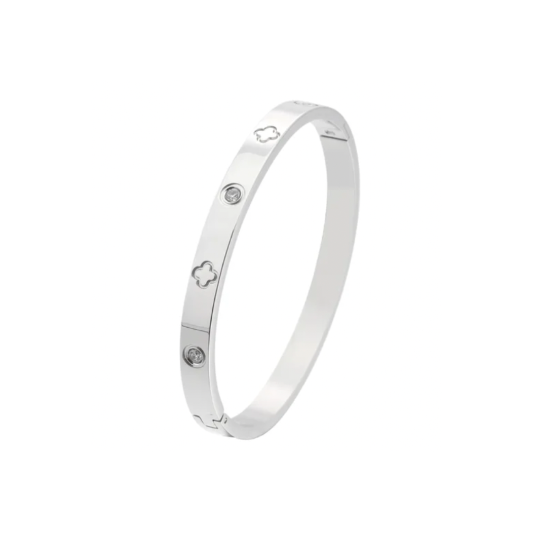 Luxe clover bangle