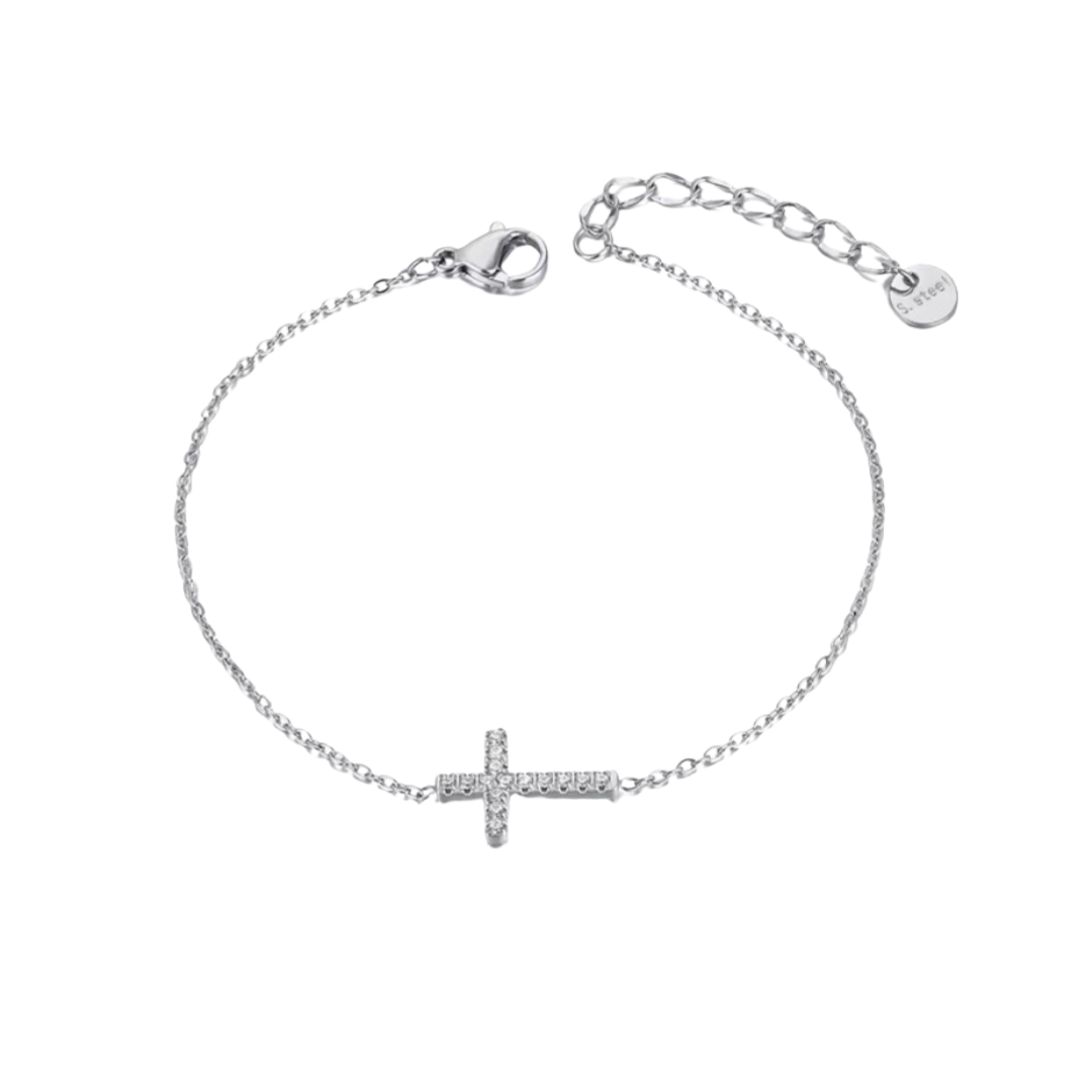 Icy Cross Bracelet