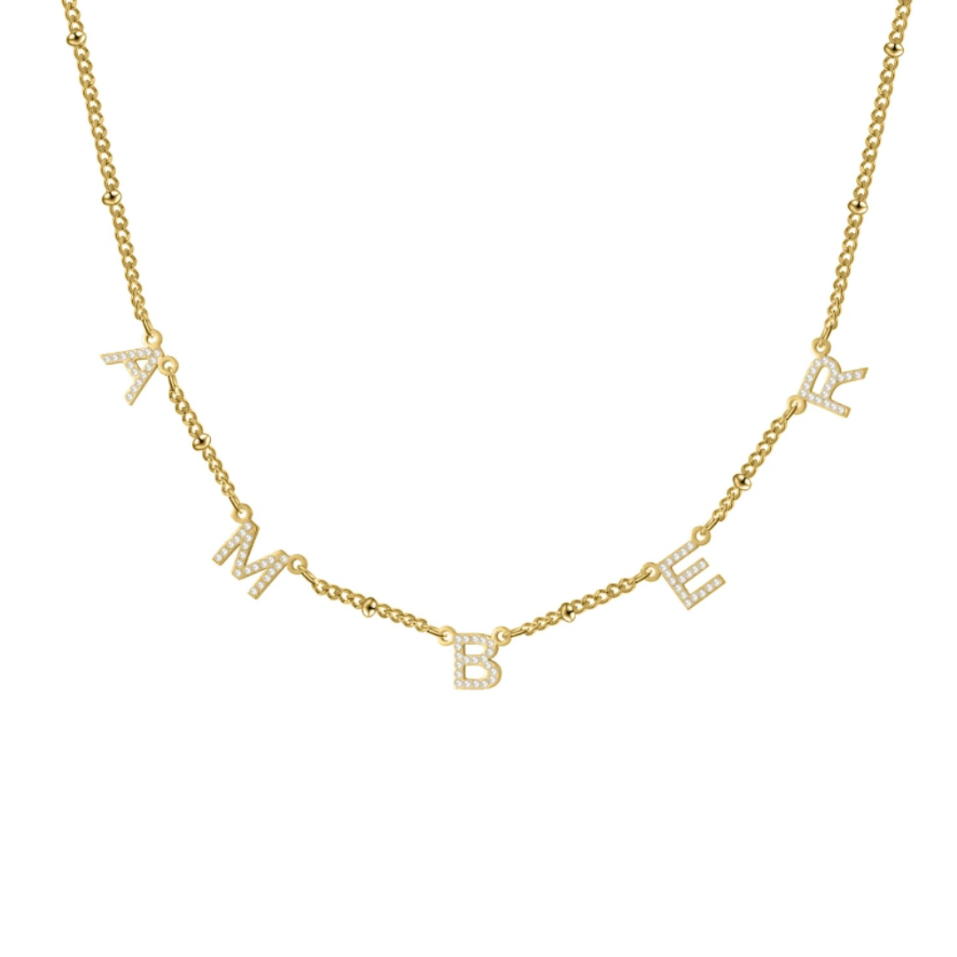 Bold charm initial necklace