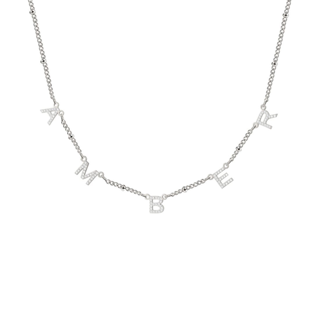 Bold charm initial necklace
