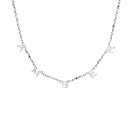 Bold charm initial necklace