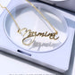Fancy Script Necklace