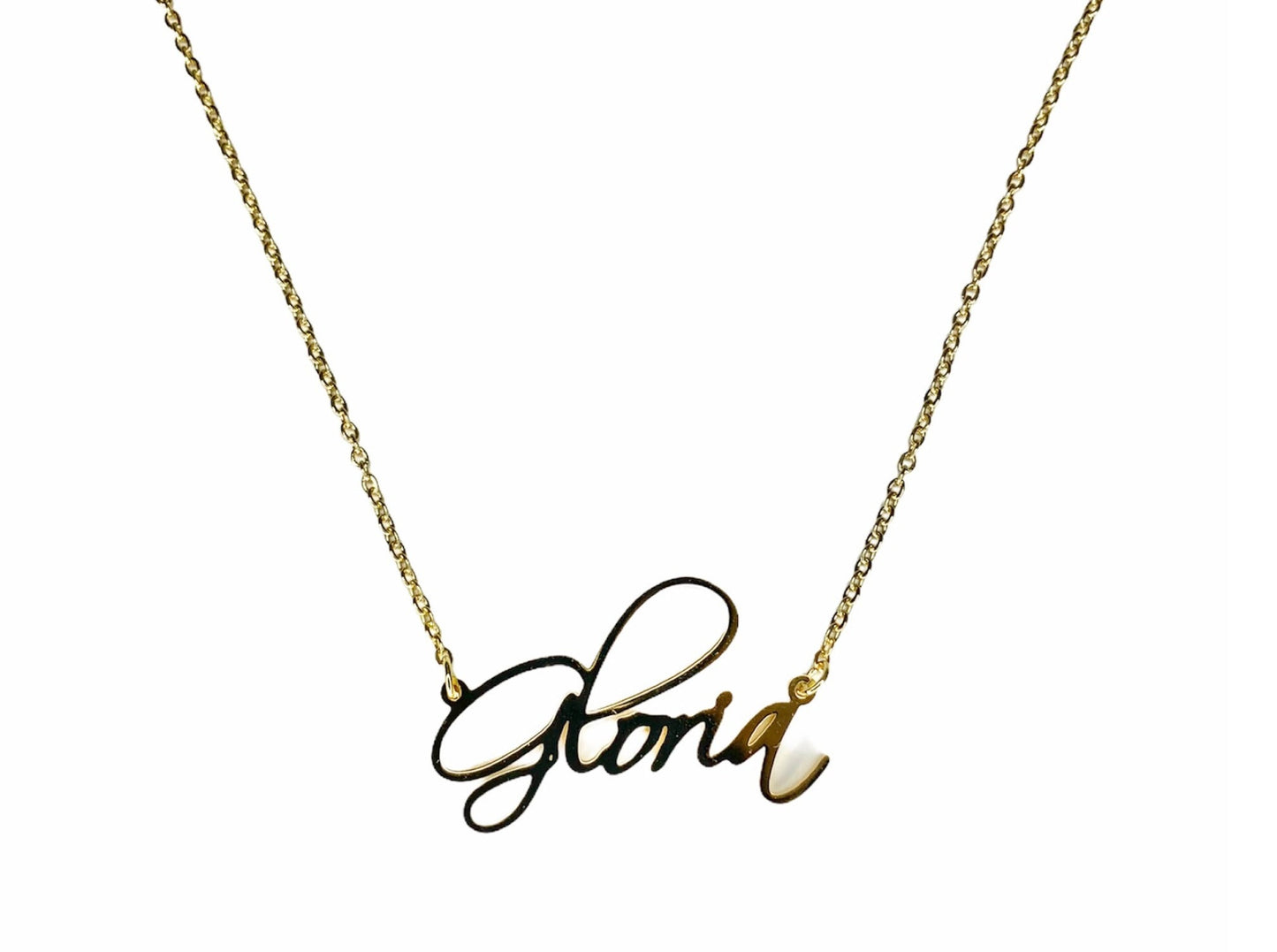 Fancy Script Necklace