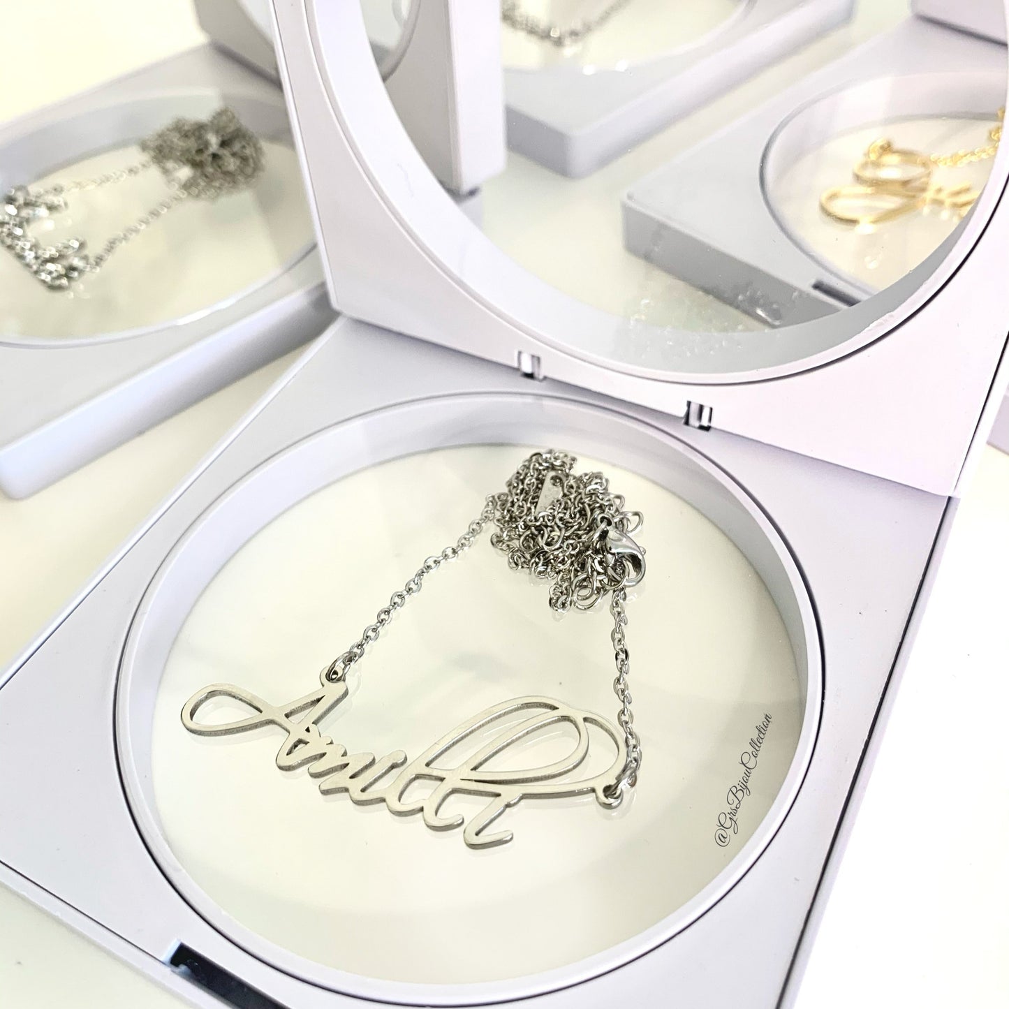 Fancy Script Necklace