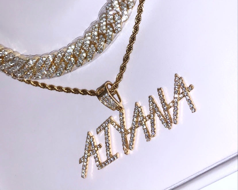 Icy Font Necklace