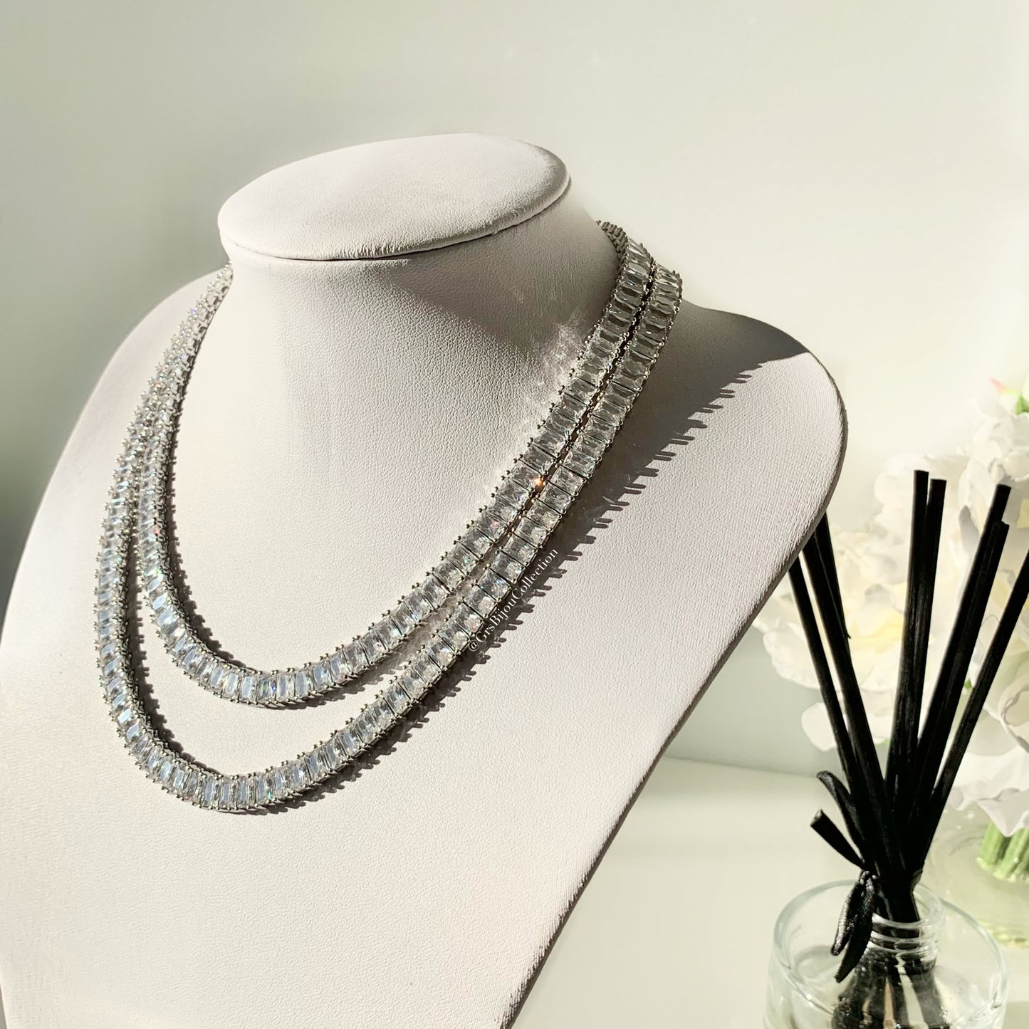Bri Baguette Tennis Chain